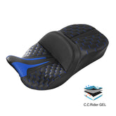 Gel Seat C.C. RIDER Touring Seat Driver Passenger Seat For Harley CVO Street Glide Road King Road Glide Electra Glide, 2009-2023